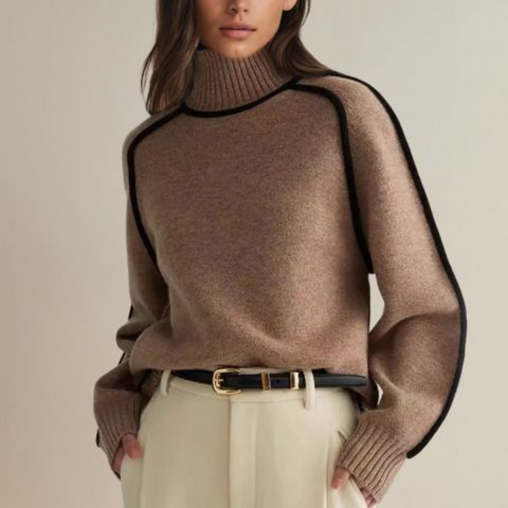 Claire™ - Elegant rullekravesweater