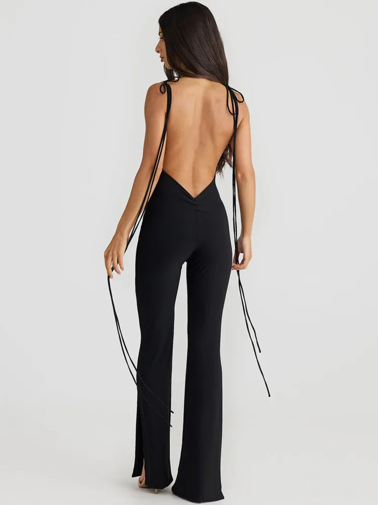 Dulsara | Rygfri, ærmeløs sexy jumpsuit